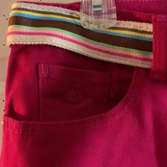 🍁Gloria Vanderbilt pink capris with belt, size 16 NWOT - Picture 3 of 10